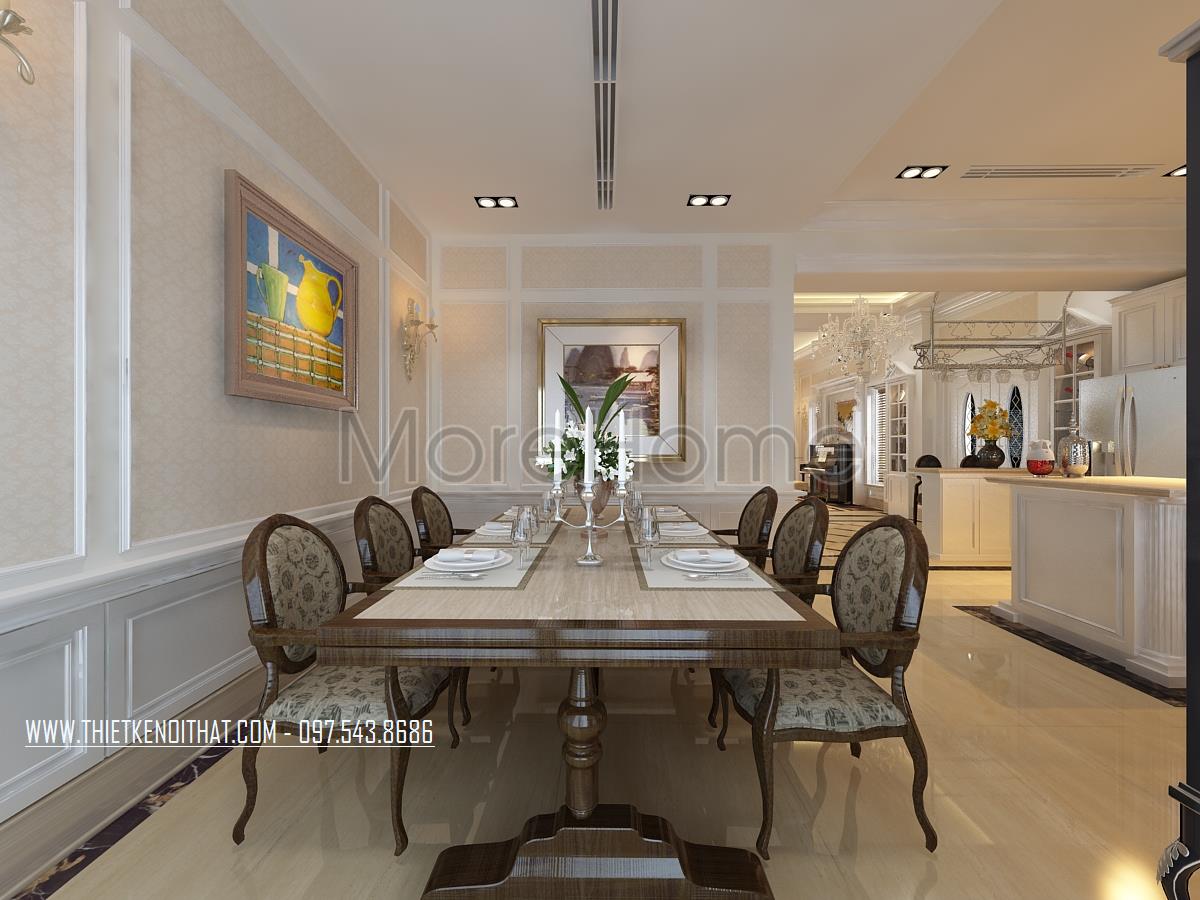 Thiết kế nội thất biệt thự Vinhomes Riverside phong cách tân cổ điển