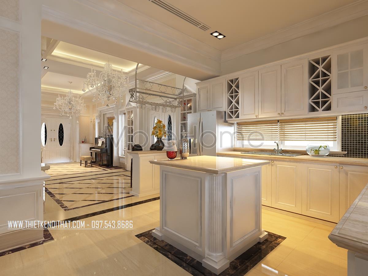 Thiết kế nội thất biệt thự Vinhomes Riverside phong cách tân cổ điển